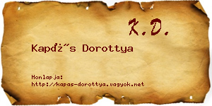 Kapás Dorottya névjegykártya