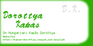 dorottya kapas business card