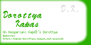 dorottya kapas business card
